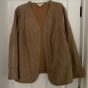 Suede blazer with Embroidered details from Dress Barn